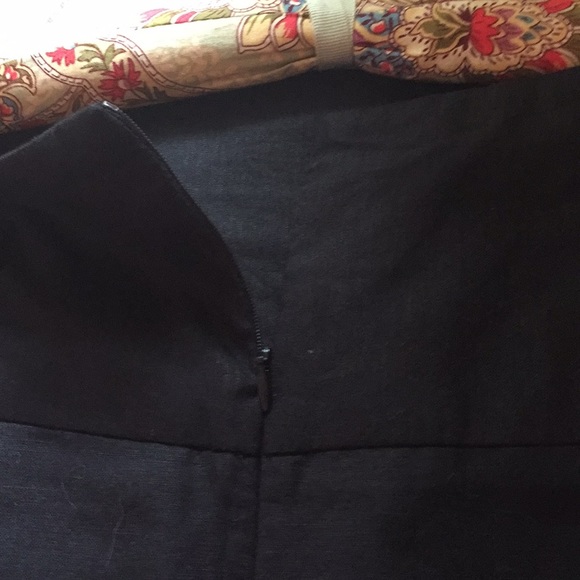 NWT Larry Levine black linen skirt - Picture 6 of 7